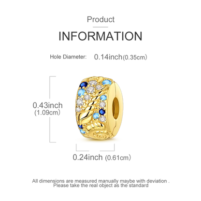 Gold Series DIY Charms Bead Original 925 Sterling Silver Inlaid Zirconium Sun Leopard Pendants Fit Bracelet Jewelry Gift Marking.