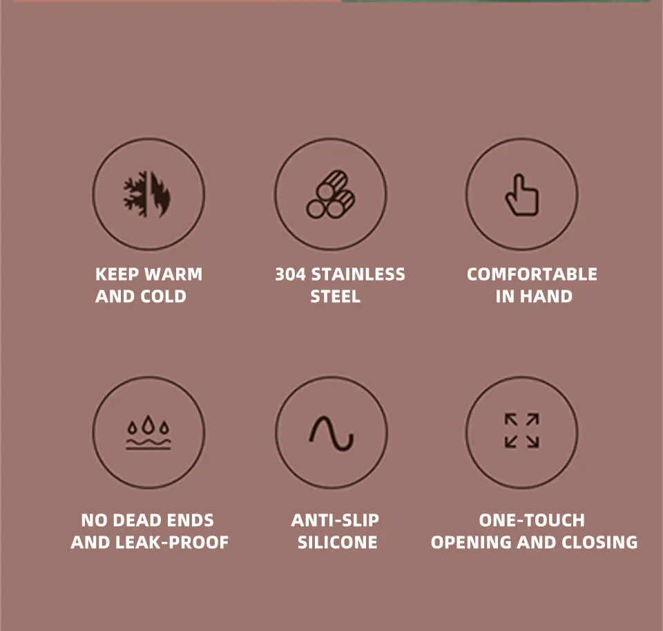 Thermos Bottle for Coffee Thermal Cup for tea Mini Tumbler Insulated Vacuum Flask Mug Stainless Steel Leakproof Travel Drinkware.