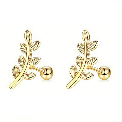 2Pcs 16G Stainless Steel Screw Back Stud Earrings for Women,Cubic Zerconia Cartilage Conch Helix Ear Piercing Jewelry.