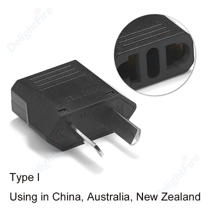 US-Elektrostecker-Adapter, europäisch, EU auf US, Amerika, China, CN, Kanada, CA, Reiseadapter, 2-poliger Stecker, Typ A, Konverter, Netzteil