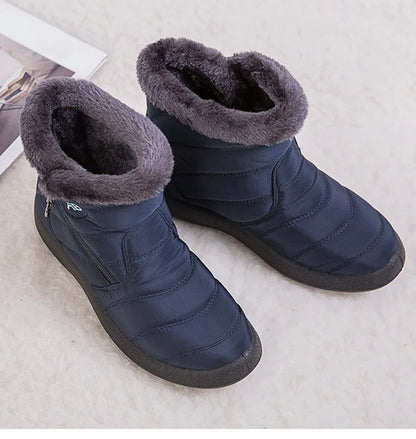 Women's Boots Women's Ankle Boots With Fur Winter Shoes Women Low Heels Winter Boots Snow Waterproof Botas Mujer Winter Footwear.