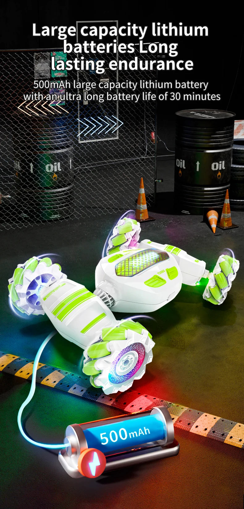 Teeggi S922 2.4G RC Stunt Car 4WD Double Remote Control 360° Degree Rotation RC Off Road Climbing Kids Rc Drift Car Toy for Gift.