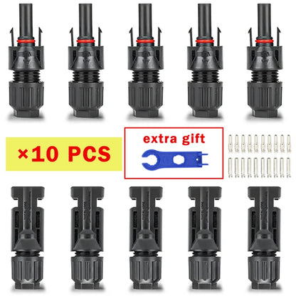 10/20/50/100/300/400PCS Photovoltaic Solar Connector Kit Plug 1000V 30A connectors for solar panels PV/MC Cable 2.5/4/6mm²