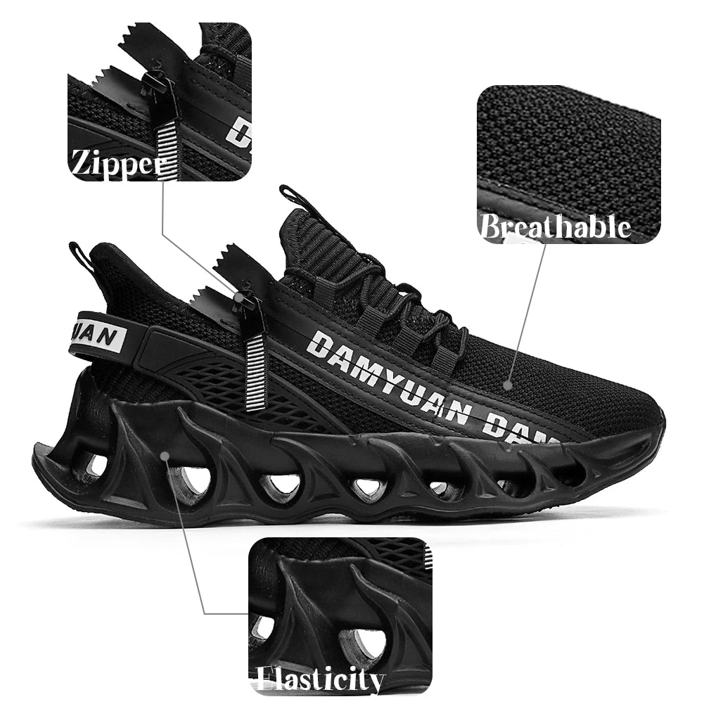 New Spring and Autumn Soft soled Running Men's Mesh Breathable Casual  Sports Shoes Men's Trendy Shoes Lightweight  Sneaker