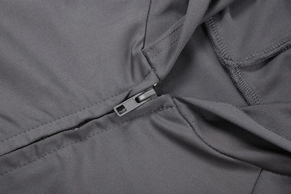 Weird Puss Letter Print 2 Piece Set Women Tracksuit Hooded Jacket+Leggings Matching Stretch Streetwear Casual Sporty Outfits.