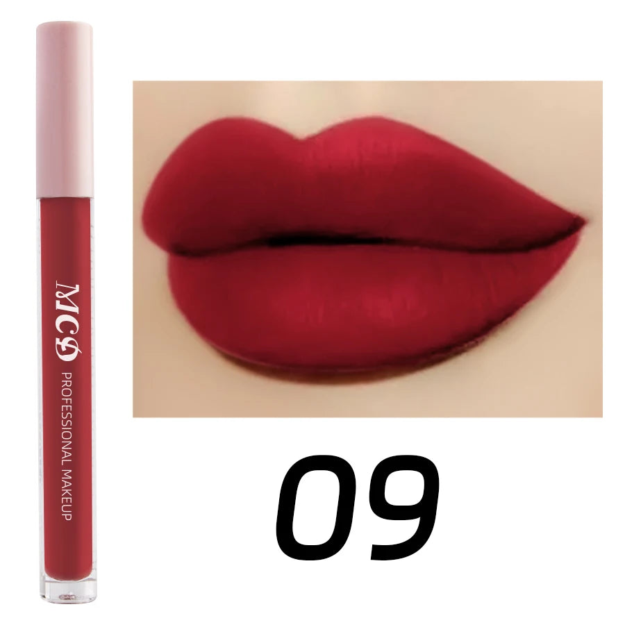 1PC Dark Brown Matte Velvet Lip Gloss Waterproof Liquid Lipstick Nude Brown Lips Korean Makeup for Lip Tint Lip Glaze Cosmetics