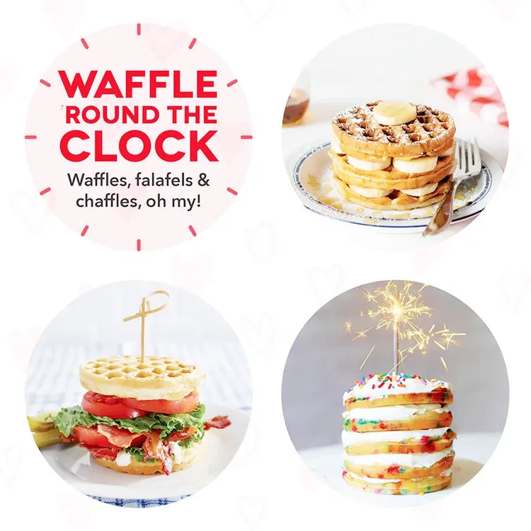 Electric Waffle Machine Portable Home Breakfast Machine Waffle Maker Breakfast Love Heart Shaped Waffle Maker Cooking Appliance.