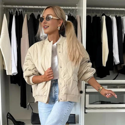 Frauen Herbst Winter Mantel Einfarbig Lange Mantel Baumwolle Jacke mit Knopf Verschluss Taschen Lose Rundhals Täglichen Jacke Oberbekleidung