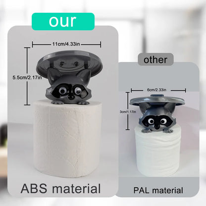 Lustiger Waschbär-Toilettenpapierhalter, Badezimmer-Organizer, niedlicher Waschbär-Rollen-Aufbewahrungshalter für Badezimmer, Toilettenpapierhalter