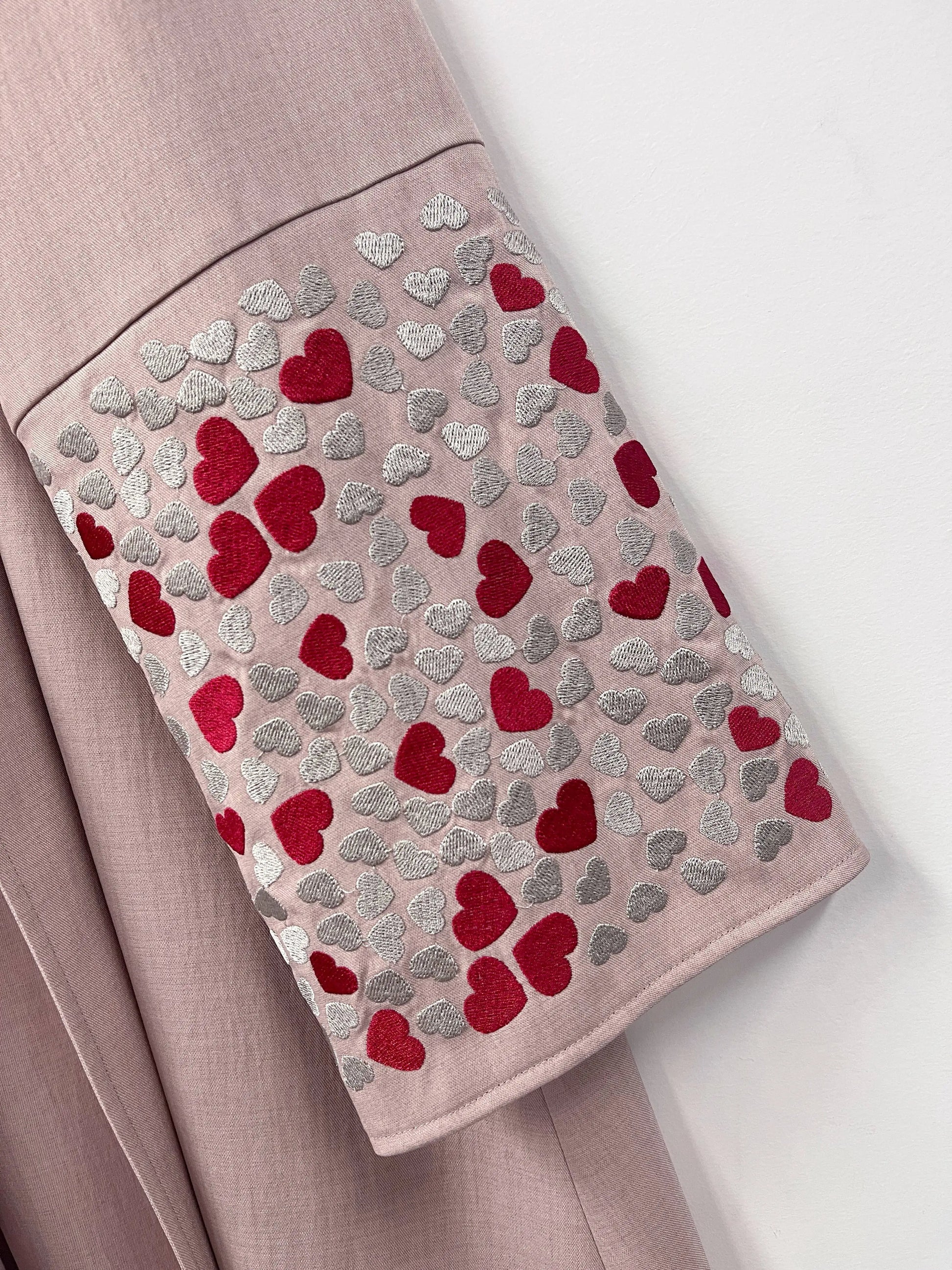 Ramadan islamic clothing kebaya Middle East Muslim women's Abaya solid color cuff love  embroidery  cardigan.