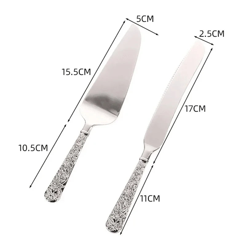 Personalised Wedding Cake Knife Shovel Custom Bride Gift Gold/Silver Cutting Server Set Engraved Birthday Party Cake Dinner Deco.