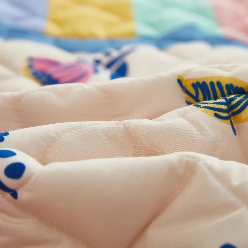 Printed Bedspread Bed 90/120/150/180cm Cover Thicken Bed Linen Sheets fundas de colchón Non-slip Mattress Covers (No Pillowcase).