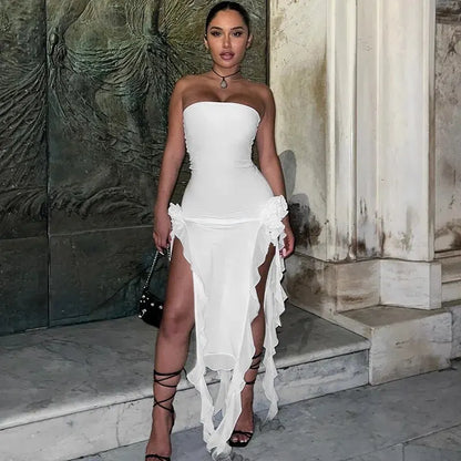 Hawthaw Frauen Party Club Abend Streetwear Urlaub Bodycon Midi Kleid 2024 Sommer Kleidung Großhandel Artikel Für Business.