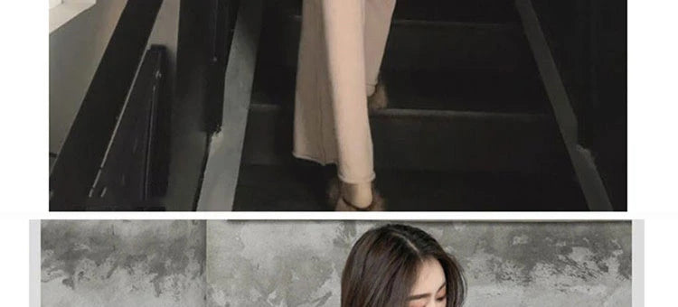 Loribindwood Gestrickte Pullover Breite Bein Hosen Anzug für Frauen Herbst/winter 2022, Neue Koreanische Lose Mode Zwei-stück Set
