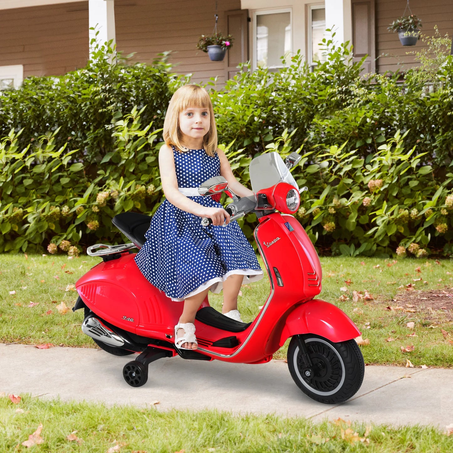 Electric Motorcycle for Children 3-6 Years Old Authorized from Vespa 108X49X75 cm.