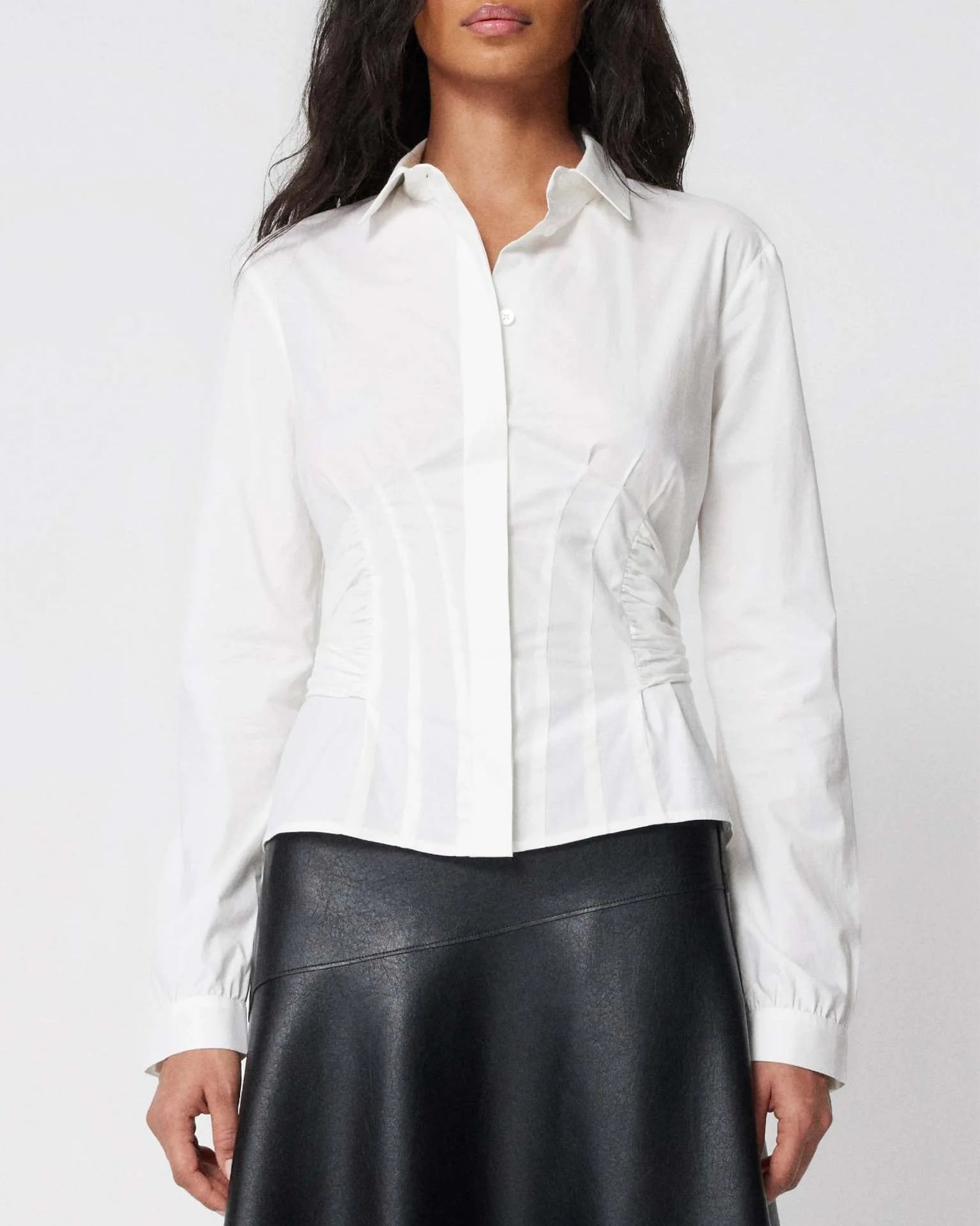 Kylie same style ~ KHY tie waist shirt slim back bow shirt women.