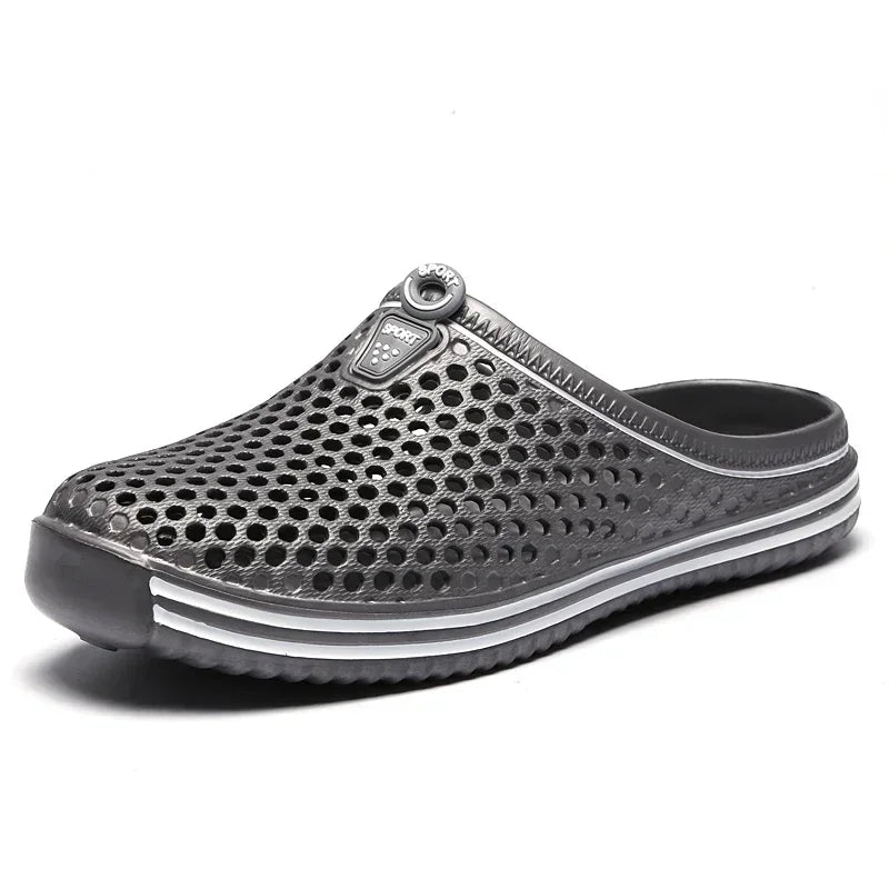 YRZL Mens Sandals Light EVA Summer Casual Shoes Hole Shoes Clogs Lovers Home Garden Outdoor Big Size 45 Male Beach Flat Slippers