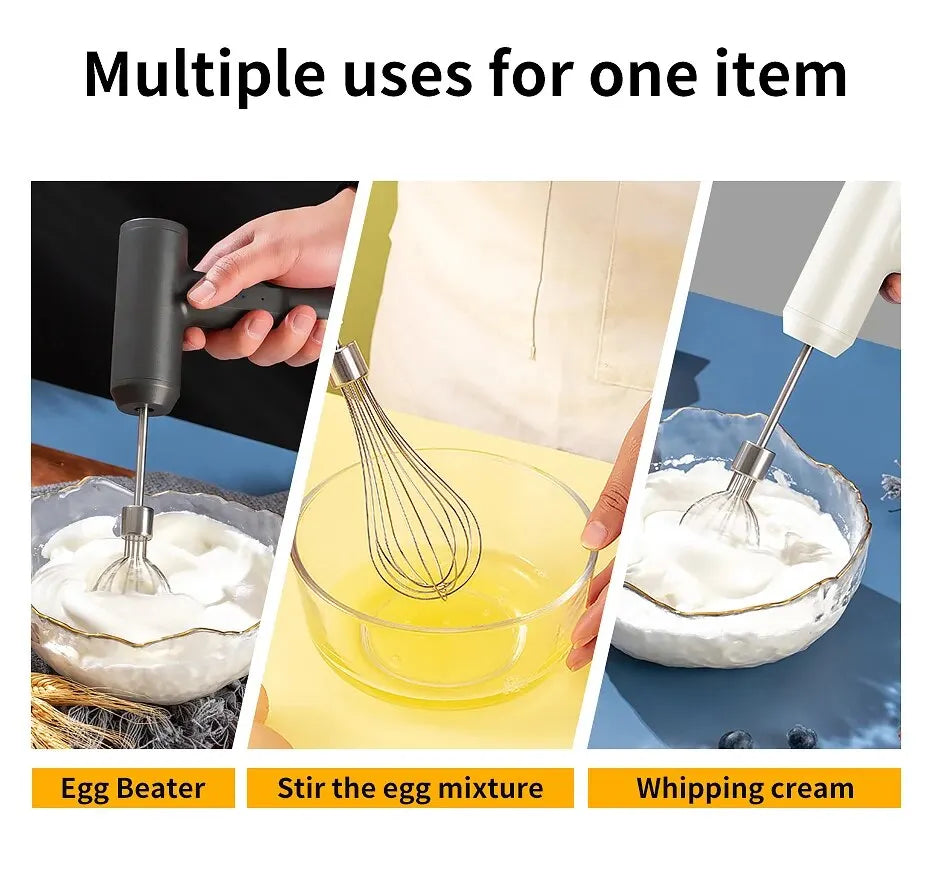 1 PCS Wireless Electric Food Mixer Portable 3 Speeds Egg Beater Baking Dough Cake Cream Mixer Kitchen Tools.