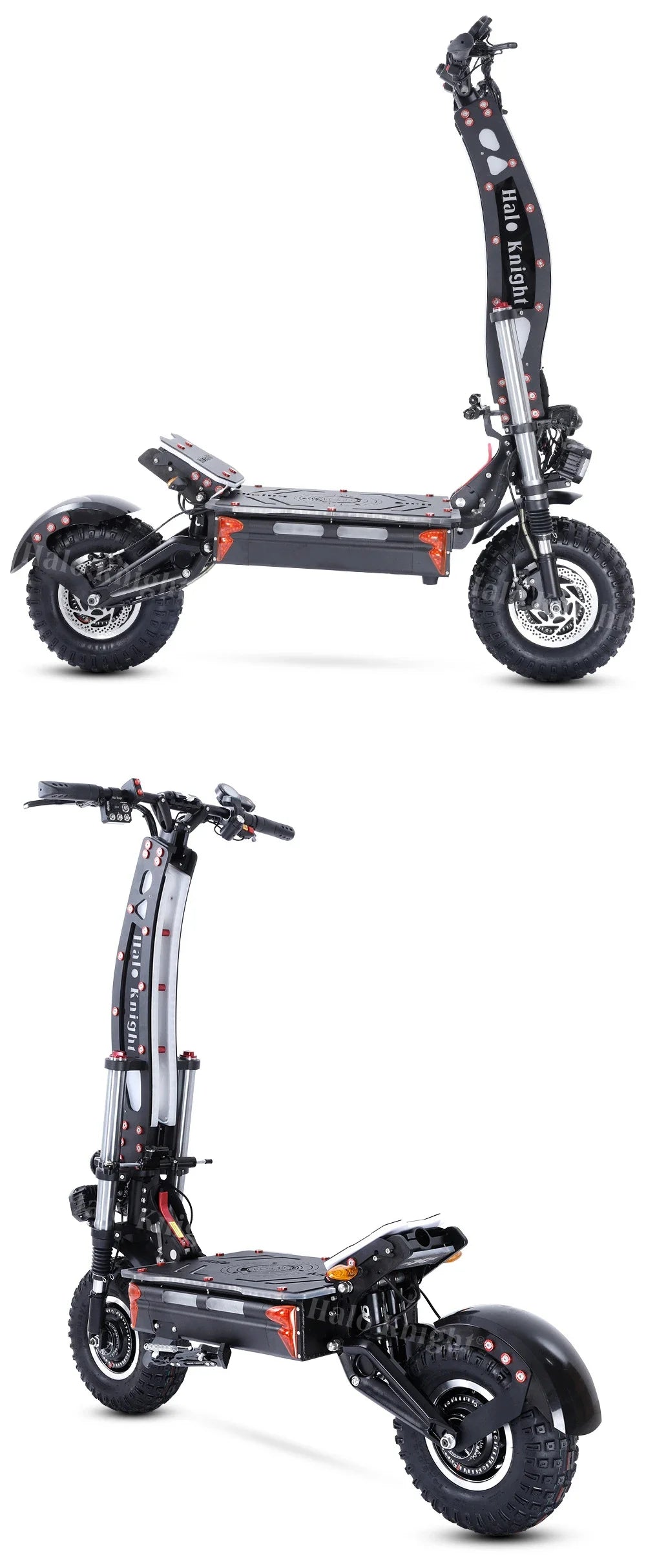 Halo Knight T107Max Electric Scooter Adult 14 Inch Off road Tires E-Scooter  for Men 4000W 72V 50 AH Foldable City EScooter.