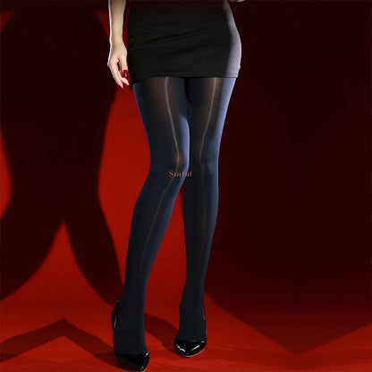 100D Horse Oil Tight High Elastic Pantyhose Stockings Shiny Autumn Thermal Velvet Pantyhose Smooth Thicken Tights Legging Outfit