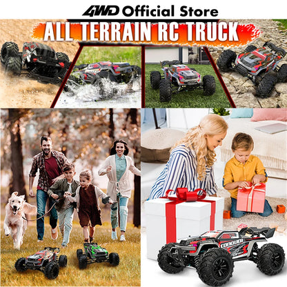 4WD 1:16 80KM/H Super Brushless 50KM/H Brushed RC Car 4x4 Off Road Remote Control High Speed Drift Racing Truck Toy Kids Adults.
