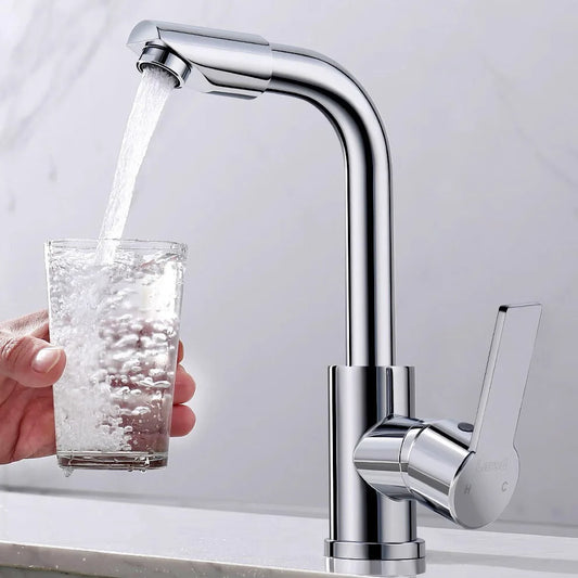 360° Rotating Basin Faucet Kitchen And Bathroom Dual-use Hot and Cold Water Faucet Splash-proof