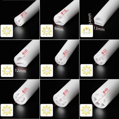 360° Glowing Round LED Neon Tube Rope Lamp Flexible Silicone Diffuser Channel WS2811 WS2812B Soft IP65 Outdoor Tape Strip Lights.