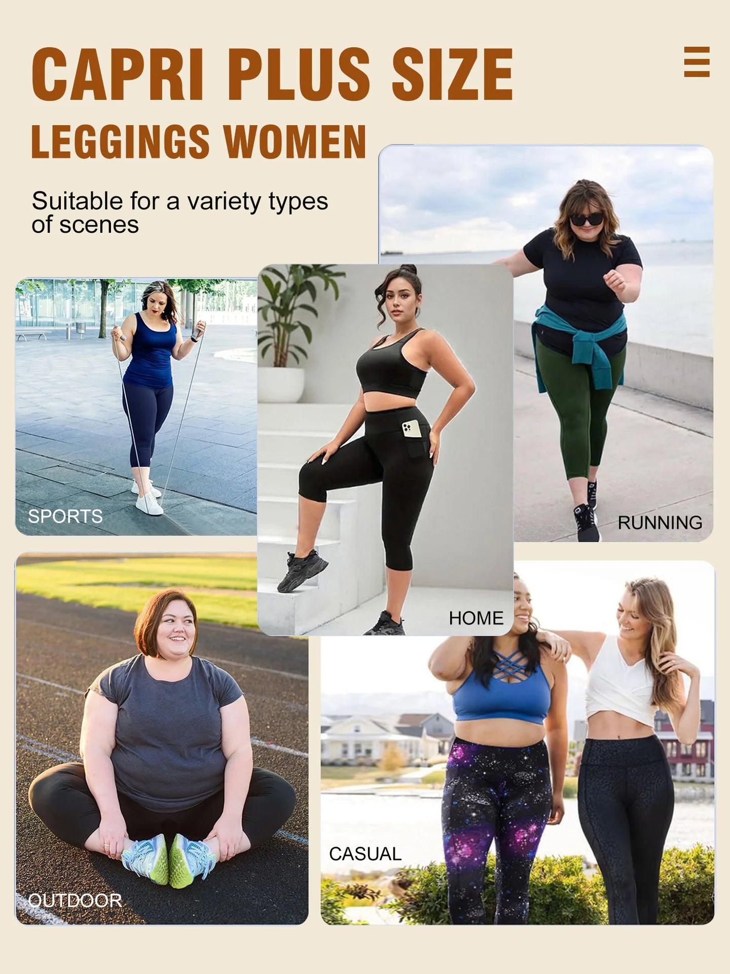 Women's High-Waisted Yoga Pants Plus Size Butt-Lifting Workout Leggings with Pockets Elastic Activewear for Gym & Running.