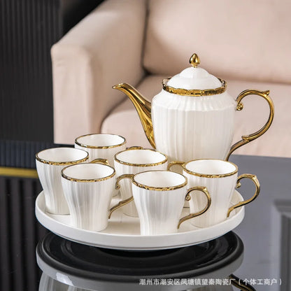New high-value European ceramic coffee set, color glaze, high-end Phnom Penh coffee cup saucer, afternoon tea set.