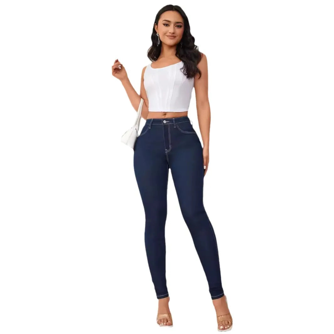 Jeans Pencil Pants Women Denims High Waist Stretch Skinny Distressed Washed 2025 Streetwear Vintage Basis Ankle Length Trousers.