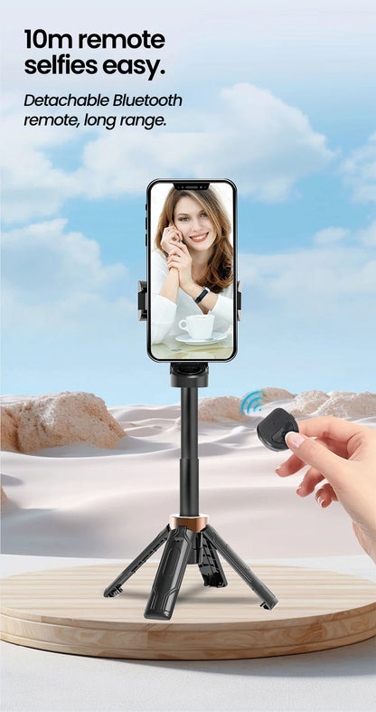 Elough Selfie Stick Tripod Phone Stand Shooting Aid Wireless Bluetooth Remote Extendable Portable Phone Holder For Live Broadcas.