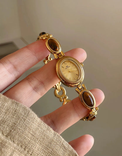 High-end Luxury Watches for Woman Elegant Green Jewelry Jade Quartz Bracelet Wristwatch Gift for Women Lady Fashion Dress Watch.