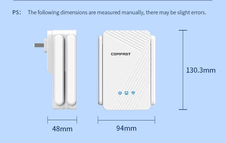 Comfast WIFI7 3570Mbps WiFi Repeater 2.4G/5G Wifi Extenders Dual-band WIFI Signal Amplifier 4*5dBi Antenna Repeator WPS/Reset