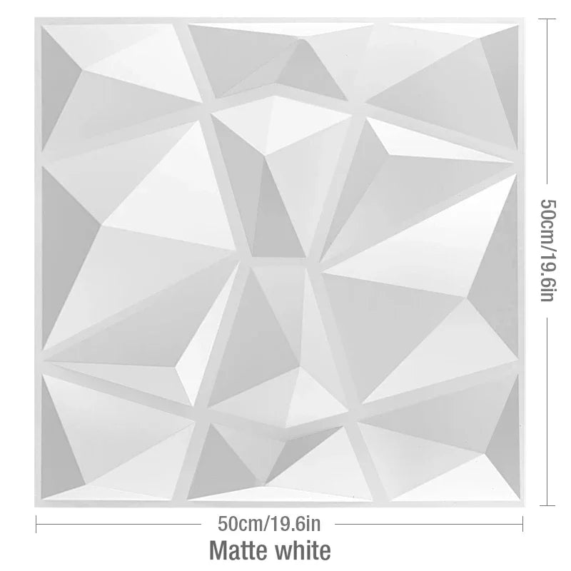 12pcs 50cm 3D wall panel Geometric lines 3D wall sticker wallpaper mural diamond design decor tile 3D mold 90's aesthetic room