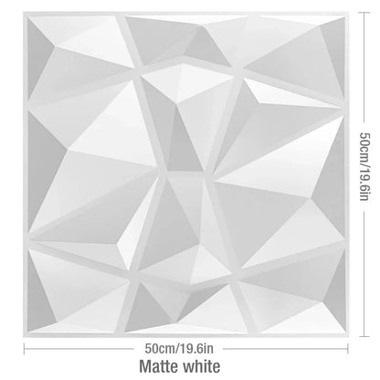 12pcs 50cm 3D Wall Panel 3D wall sticker Relief Art Wall Panel not self-adhesive Sticker Living Room Kitchen bathroom Home Decor