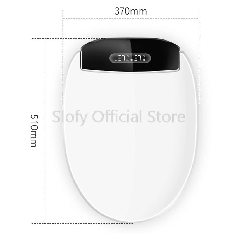 Intelligente Toilettenabdeckung, Bidet-Toilettensitz, Fernbedienung, LED-Anzeige, Nachtlicht, länglicher Lufttrockner, mehrere Sprühmodi, Toilettensitz