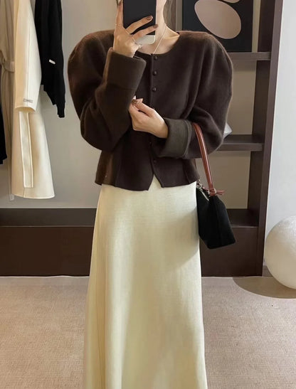 2024 Korean Version of Pure Wool, Super Big Swing Length~ Super Good Quality Big Swing Skirt~.