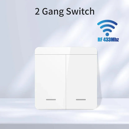 Tuya Smart WiFi Schalter Für LED Beleuchtung 1/2/3 Gang RF433MHz Drahtlose Panel Schalter Smart Leben APP Alexa google Home Voice Control