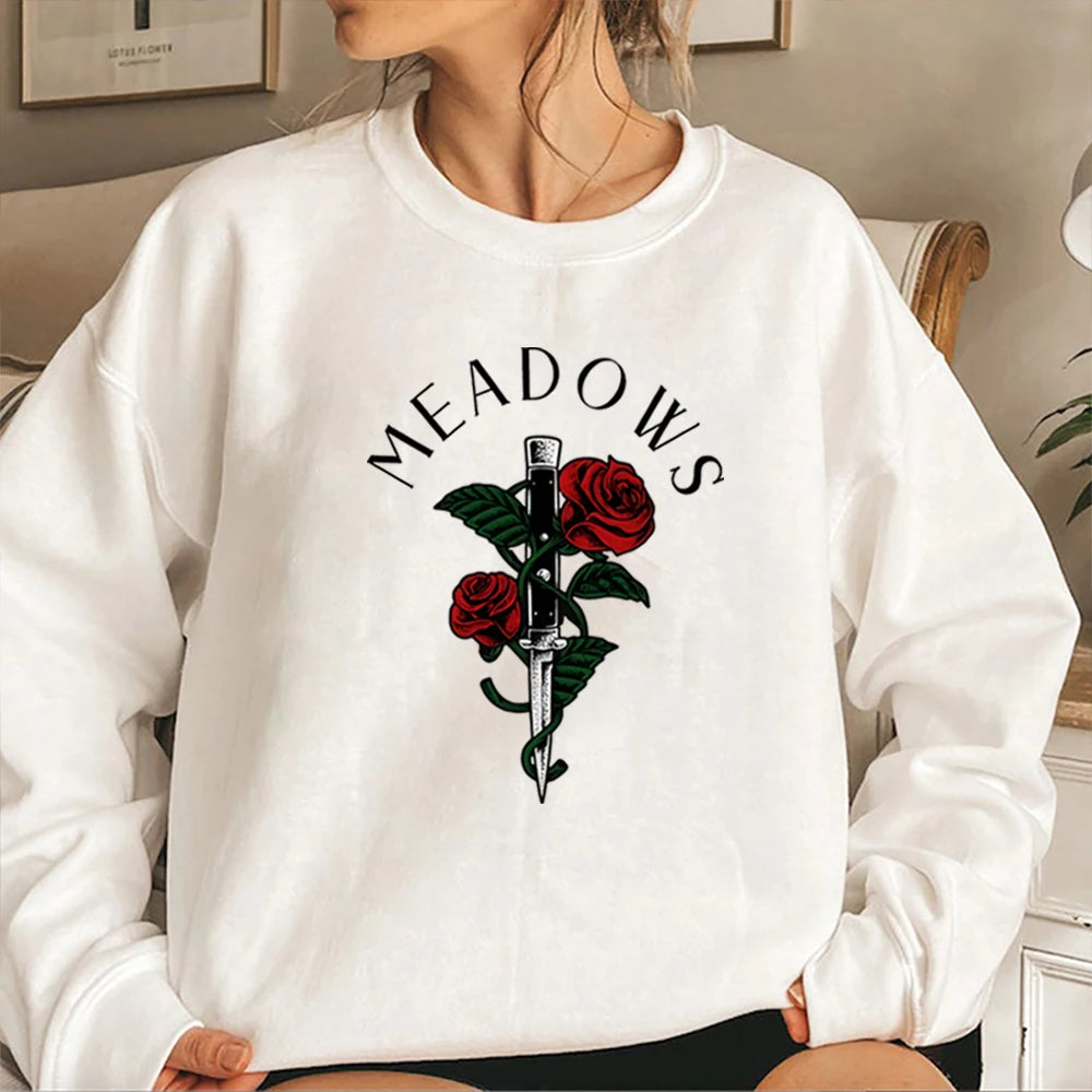 Zade Meadows Sweatshirt Run Little Mouse Hoodie Haunting Adeline Sweater Retro Dark Romance Jumper Unisex Book Lover Sweatshirts.