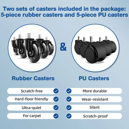 Daccormax Bürostuhl ergonomisch, Schreibtischstuhl, 150 kg Fassungsvermögen, verstellbare Kopfstütze und Armlehnen, Computerstuhl mit Lordosenstütze