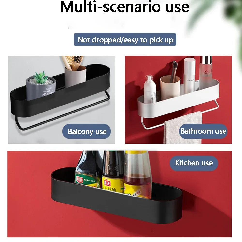 Nicht perforierter Raum, Aluminium, WC-Aufbewahrungsregal, Wandmontage, Badezimmer-Aufbewahrungsregal, Kosmetik, Wandregale, Badezimmer-Zubehör