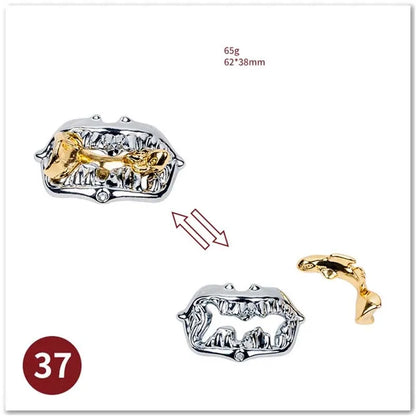 Classic IQ Metal Brain Magic Baffling Puzzles Game Toys for Children Adults Funny Gifts.