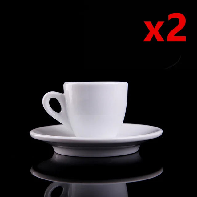 Nuova Point Classic Esp Espresso Cup And Saucer Set Professional Competitive Level Thicken Bone China Coffee Mugs And Plate Set.