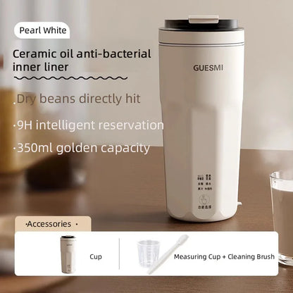 220V Mini Soy Milk Machine Electric Juicer Blender Mixer Wall Breaking Machine Soybean Milk Maker Breakfast Machine 350ml