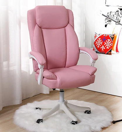 Elektrischer bequemer Bürostuhl, rosa, für Mädchen und Erwachsene, günstiger Liegestuhl, ergonomischer Sessel, Cadeira De Escritorio-Möbel