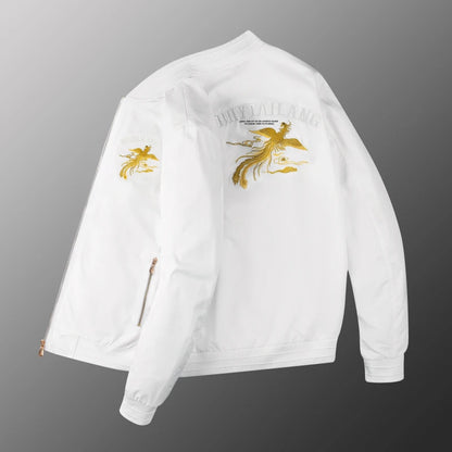 Spring men's Phoenix embroidered jacket Slim youth coat Outdoor sports trend top men's jacket.