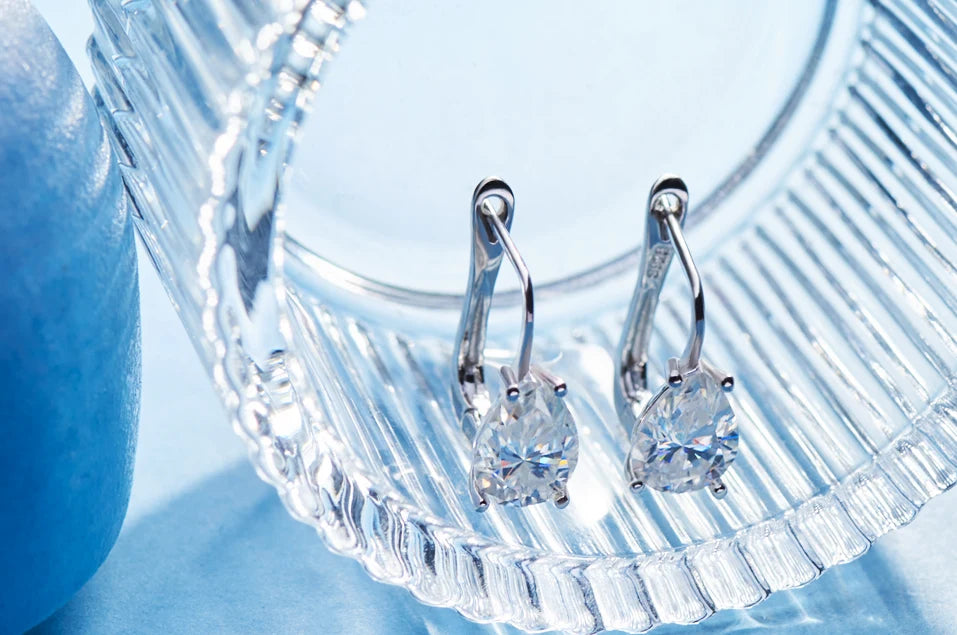 GIGAJEWE Moissanite D Color VVS1 Total 2.5ct 925 Silver Drop Earring 18K Gold Plated Diamond Test Passed Jewelry Woman Girl Gift.