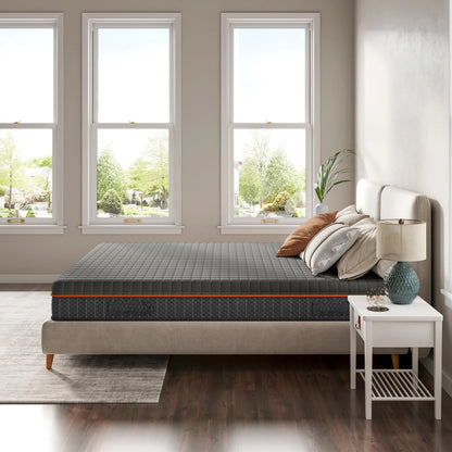 Vesgantti Memory Foam-Matratze, Grau, Dicke 16/18/26 cm, Gel-Memory-Schaum-Matratze, Zoned Support hält Sie ausgerichtet