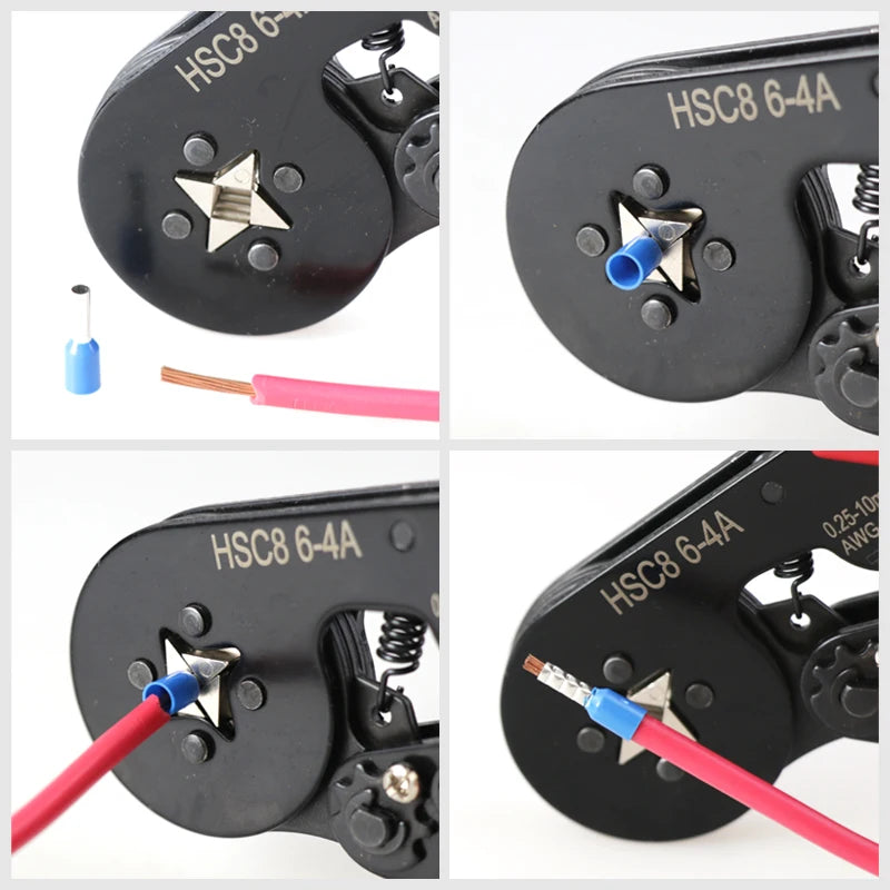 Crimp zange hsc8 6-4a Rohr klemme Crimper Draht Mini Ferrule Crimper Werkzeuge Haushalt Elektro-Kit mit Box