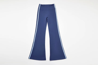 2025 New Striped Fashion Yoga Set Women Gym Clothes Sexy Sports Bra High Waist Yoga Flared Pants Running Hip Lift Fitness Pants